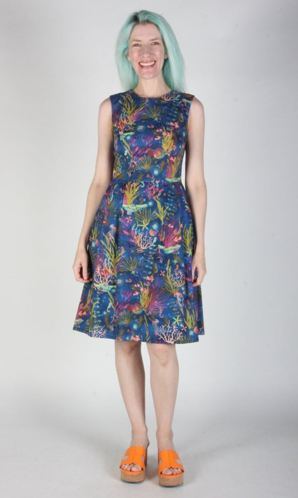 Birds of North America Peafowl Dress (Undersea Gardens) - Victoire BoutiqueBirds of North AmericaDresses Ottawa Boutique Shopping Clothing