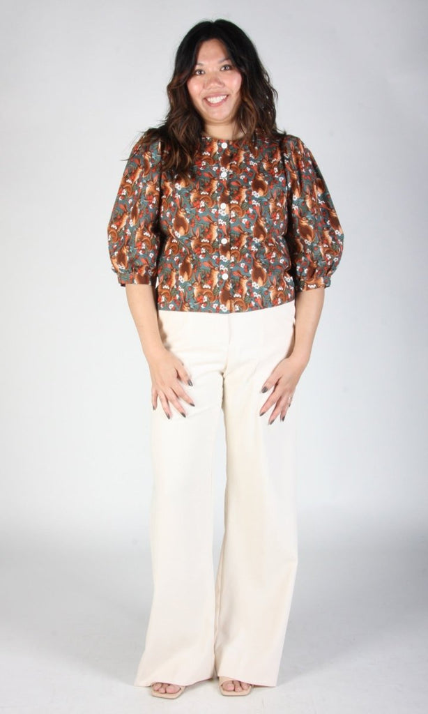 Birds of North America Serin Blouse (Hare Berry) - Victoire BoutiqueBirds of North AmericaTops Ottawa Boutique Shopping Clothing