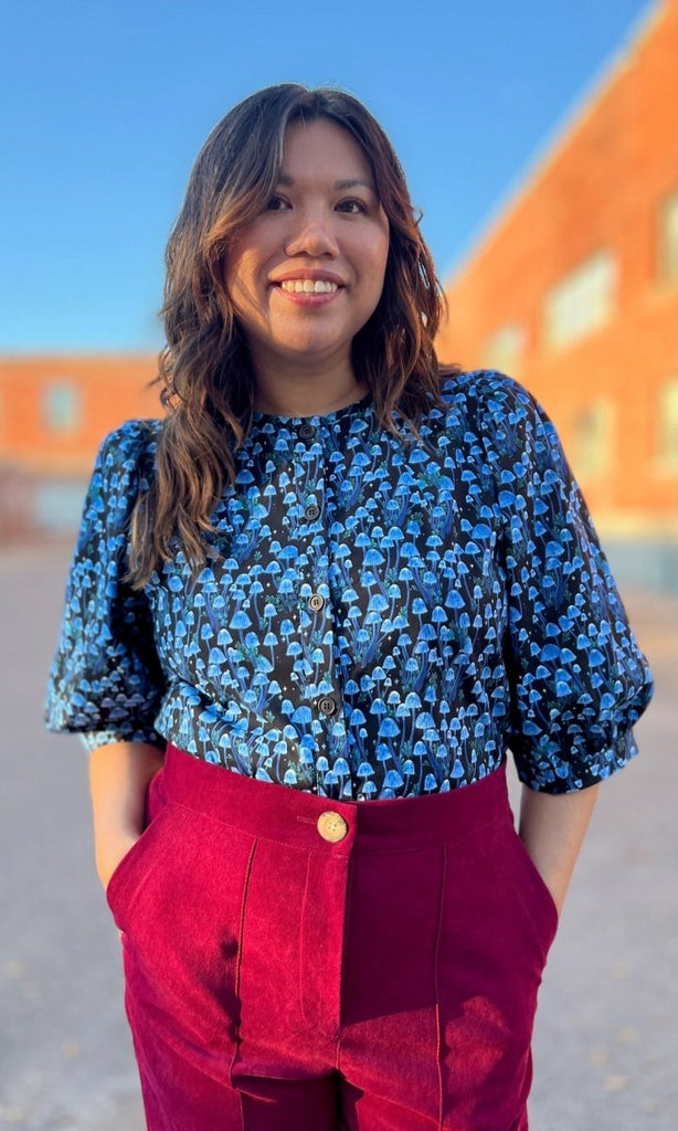 Birds of North America Serin Blouse (Shroominescence) - Victoire BoutiqueBirds of North AmericaTops Ottawa Boutique Shopping Clothing