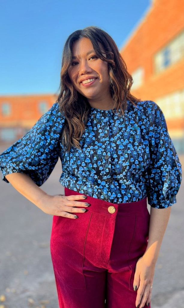 Birds of North America Serin Blouse (Shroominescence) - Victoire BoutiqueBirds of North AmericaTops Ottawa Boutique Shopping Clothing