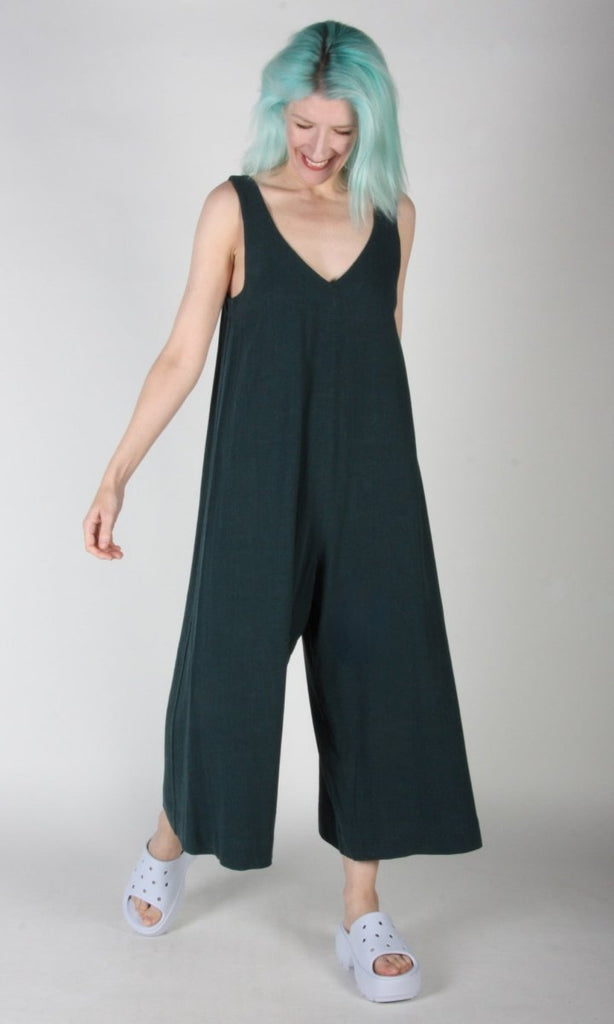 Birds of North America Tawny Pipit Jumpsuit (Forest Green) - Victoire BoutiqueBirds of North AmericaJumpsuits Ottawa Boutique Shopping Clothing