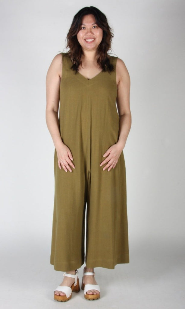 Birds of North America Tawny Pipit Jumpsuit (Golden Moss) - Victoire BoutiqueBirds of North AmericaJumpsuits Ottawa Boutique Shopping Clothing