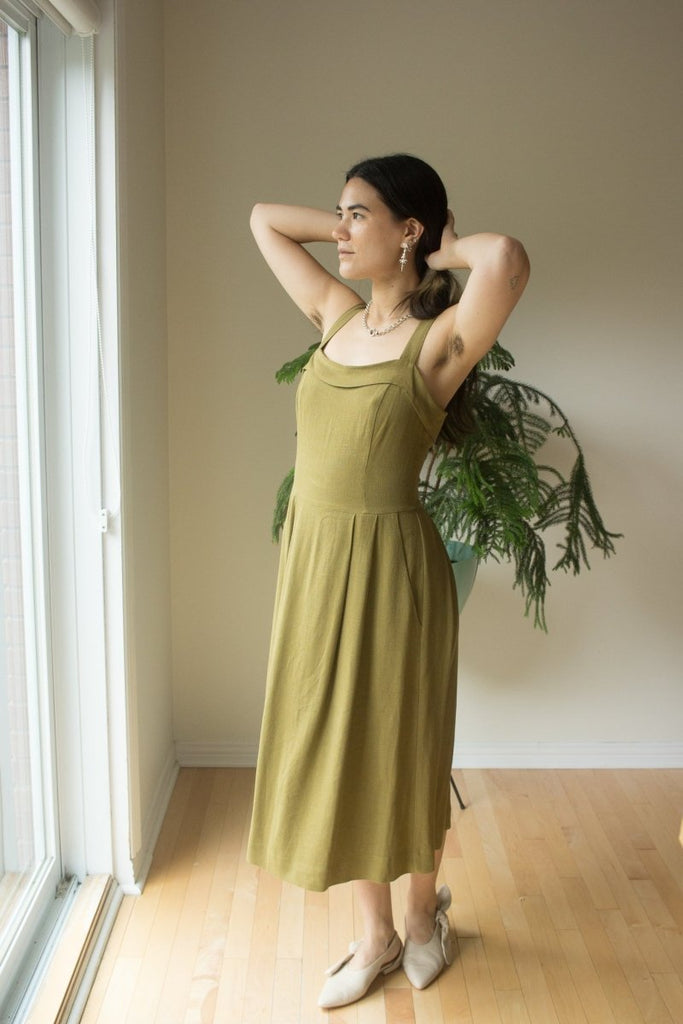 Birds of North America Thornbill Dress (Golden Moss) - Victoire BoutiqueBirds of North AmericaDresses Ottawa Boutique Shopping Clothing