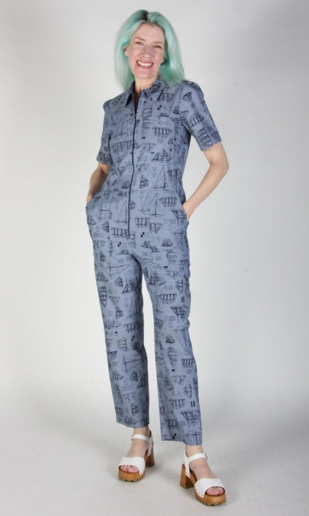 Birds of North America Twillick Jumpsuit (Nautical Chambray) - Victoire BoutiqueBirds of North AmericaJumpsuits Ottawa Boutique Shopping Clothing