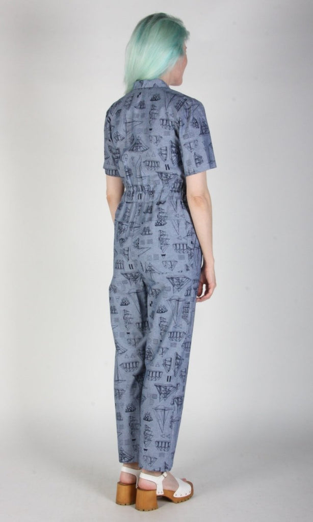 Birds of North America Twillick Jumpsuit (Nautical Chambray) - Victoire BoutiqueBirds of North AmericaJumpsuits Ottawa Boutique Shopping Clothing