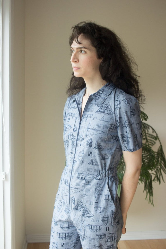 Birds of North America Twillick Jumpsuit (Nautical Chambray) - Victoire BoutiqueBirds of North AmericaJumpsuits Ottawa Boutique Shopping Clothing