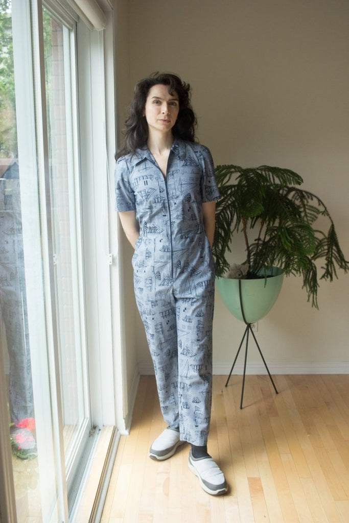 Birds of North America Twillick Jumpsuit (Nautical Chambray) - Victoire BoutiqueBirds of North AmericaJumpsuits Ottawa Boutique Shopping Clothing