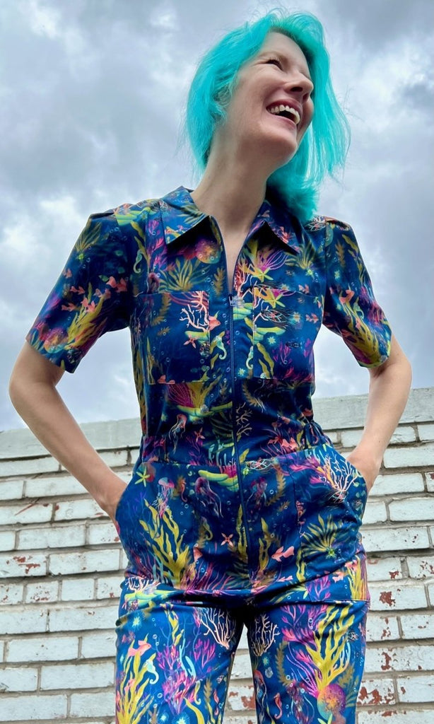 Birds of North America Twillick Jumpsuit (Undersea Gardens) - Victoire BoutiqueBirds of North AmericaJumpsuits Ottawa Boutique Shopping Clothing