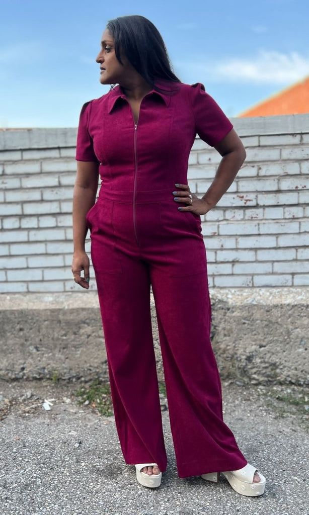 Birds of North America Tyrannulet Jumpsuit (Mulberry) - Victoire BoutiqueBirds of North AmericaJumpsuits Ottawa Boutique Shopping Clothing