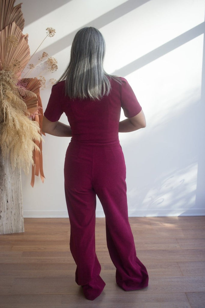 Birds of North America Tyrannulet Jumpsuit (Mulberry) - Victoire BoutiqueBirds of North AmericaJumpsuits Ottawa Boutique Shopping Clothing