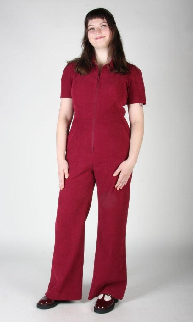 Birds of North America Tyrannulet Jumpsuit (Mulberry) - Victoire BoutiqueBirds of North AmericaJumpsuits Ottawa Boutique Shopping Clothing