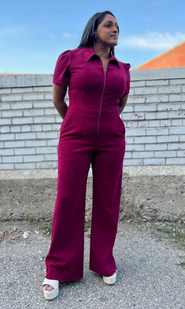 Birds of North America Tyrannulet Jumpsuit (Mulberry) - Victoire BoutiqueBirds of North AmericaJumpsuits Ottawa Boutique Shopping Clothing