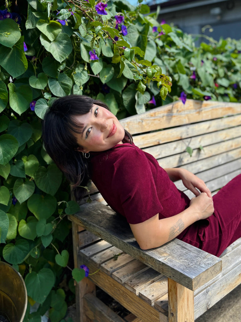 Birds of North America Tyrannulet Jumpsuit (Mulberry) - Victoire BoutiqueBirds of North AmericaJumpsuits Ottawa Boutique Shopping Clothing