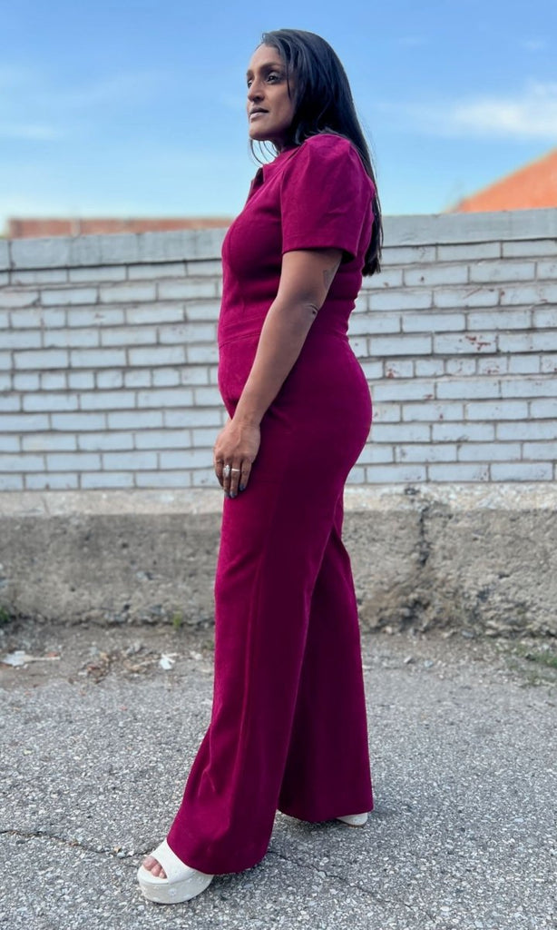 Birds of North America Tyrannulet Jumpsuit (Mulberry) - Victoire BoutiqueBirds of North AmericaJumpsuits Ottawa Boutique Shopping Clothing