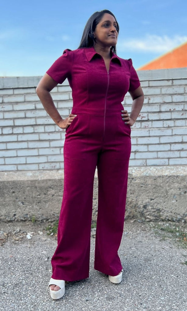 Birds of North America Tyrannulet Jumpsuit (Mulberry) - Victoire BoutiqueBirds of North AmericaJumpsuits Ottawa Boutique Shopping Clothing