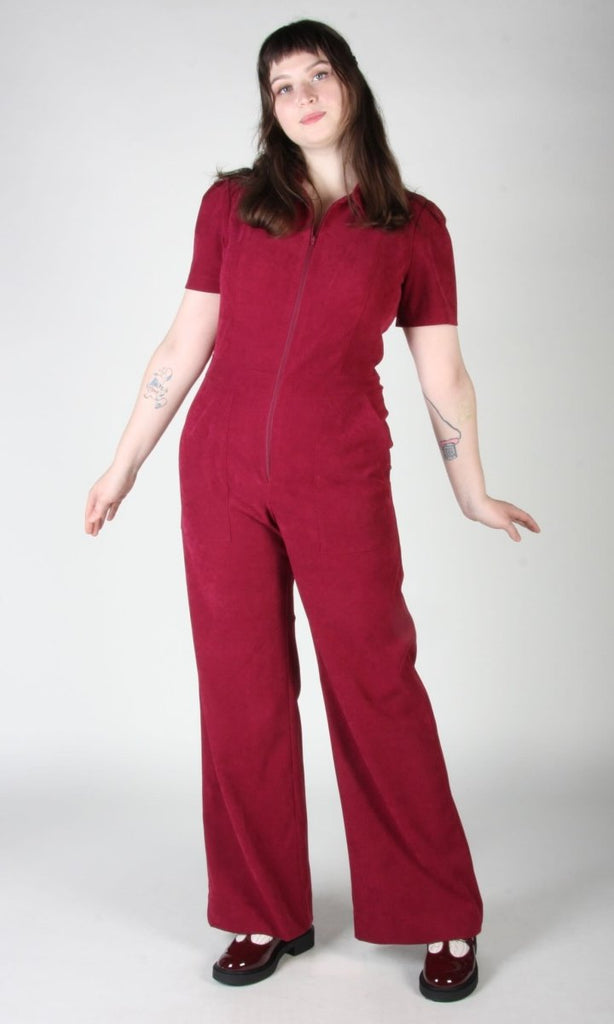 Birds of North America Tyrannulet Jumpsuit (Mulberry) - Victoire BoutiqueBirds of North AmericaJumpsuits Ottawa Boutique Shopping Clothing