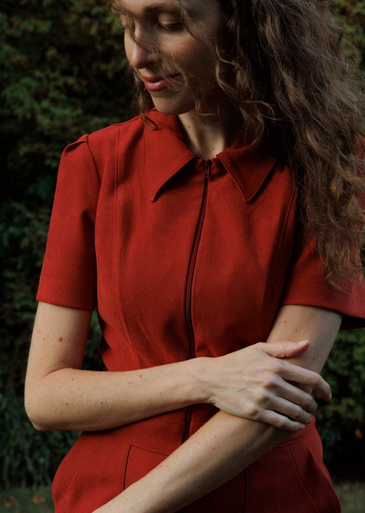 Birds of North America Tyrannulet Jumpsuit (Red Clay) - Victoire BoutiqueBirds of North AmericaJumpsuits Ottawa Boutique Shopping Clothing