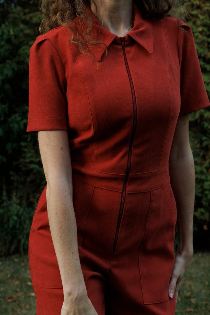 Birds of North America Tyrannulet Jumpsuit (Red Clay) - Victoire BoutiqueBirds of North AmericaJumpsuits Ottawa Boutique Shopping Clothing