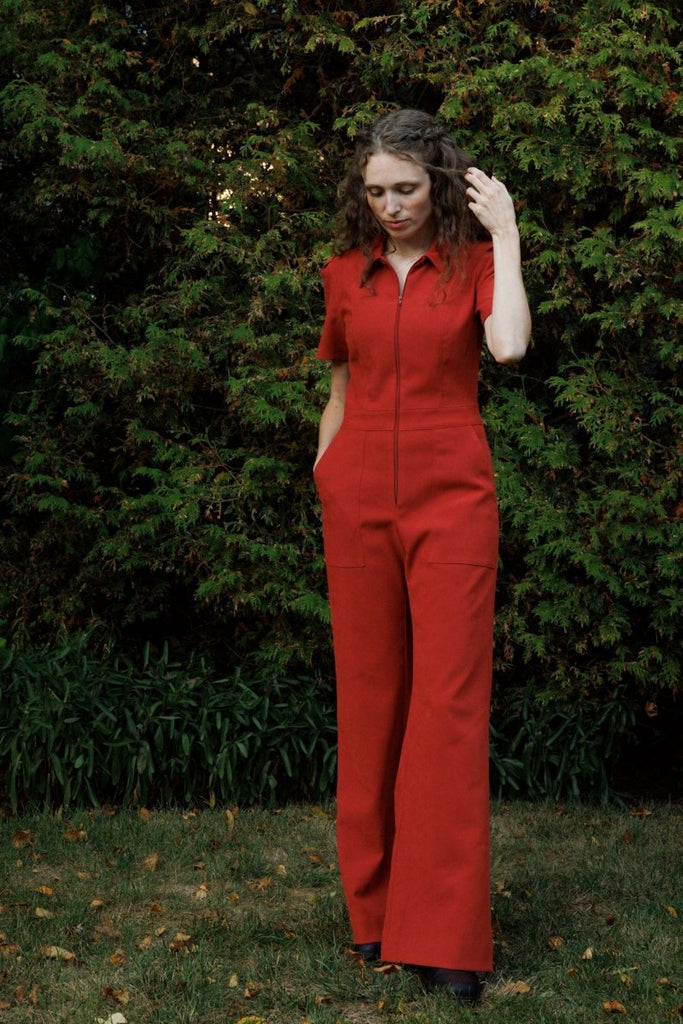 Birds of North America Tyrannulet Jumpsuit (Red Clay) - Victoire BoutiqueBirds of North AmericaJumpsuits Ottawa Boutique Shopping Clothing
