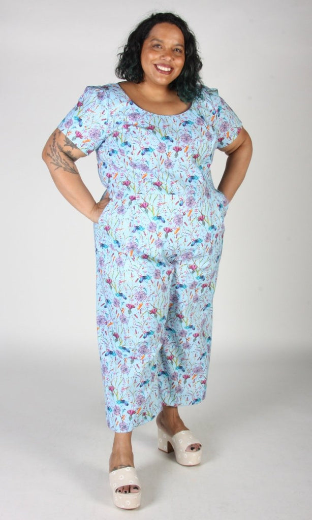 Birds of North America Whinchat Jumpsuit (Flower Toss) - Victoire BoutiqueBirds of North AmericaJumpsuits Ottawa Boutique Shopping Clothing