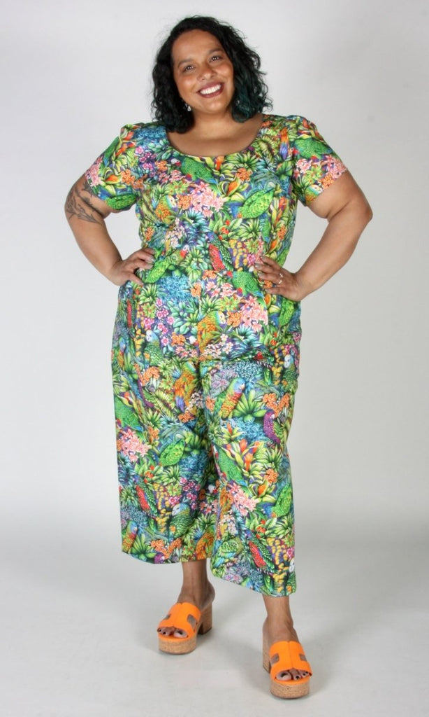 Birds of North America Whinchat Jumpsuit (Parrot Jungle) - Victoire BoutiqueBirds of North AmericaJumpsuits Ottawa Boutique Shopping Clothing