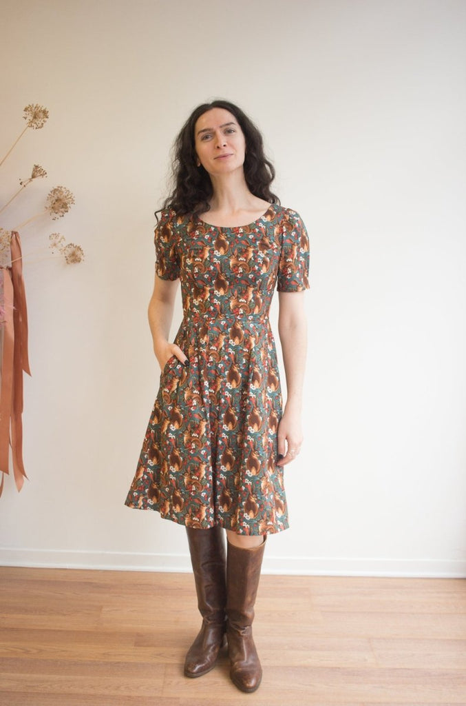 Birds of North America Winter Chippy Dress (Hare Berry) - Victoire BoutiqueBirds of North AmericaDresses Ottawa Boutique Shopping Clothing