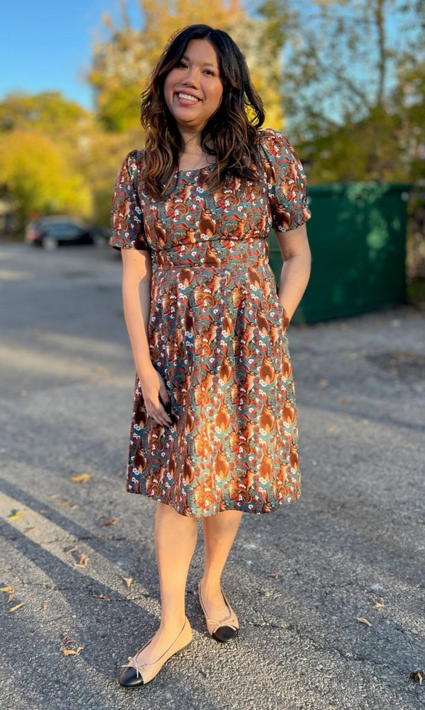 Birds of North America Winter Chippy Dress (Hare Berry) - Victoire BoutiqueBirds of North AmericaDresses Ottawa Boutique Shopping Clothing