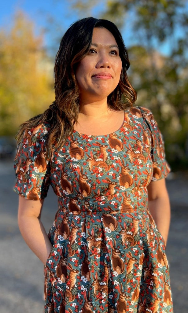 Birds of North America Winter Chippy Dress (Hare Berry) - Victoire BoutiqueBirds of North AmericaDresses Ottawa Boutique Shopping Clothing