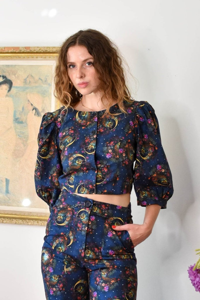 Birds of North Robin Top (Night Owls) - Victoire BoutiqueBirds of North AmericaTops Ottawa Boutique Shopping Clothing