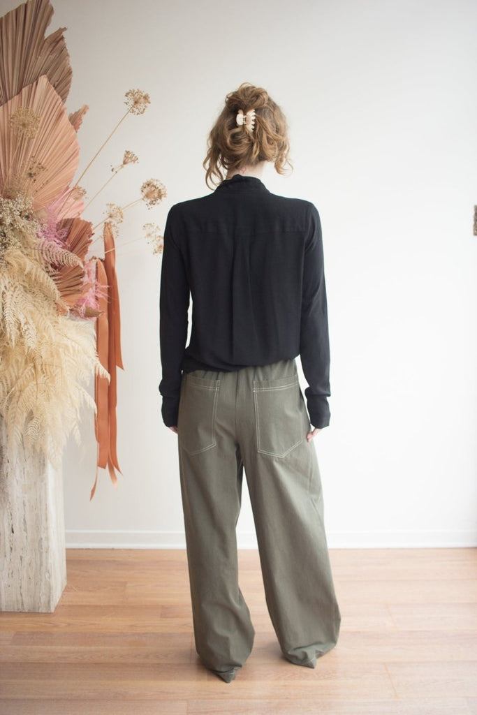 Bodybag Ascot Shirt - Burgundy or Black (In - Store) - Victoire BoutiqueBodybagShirts & Tops Ottawa Boutique Shopping Clothing