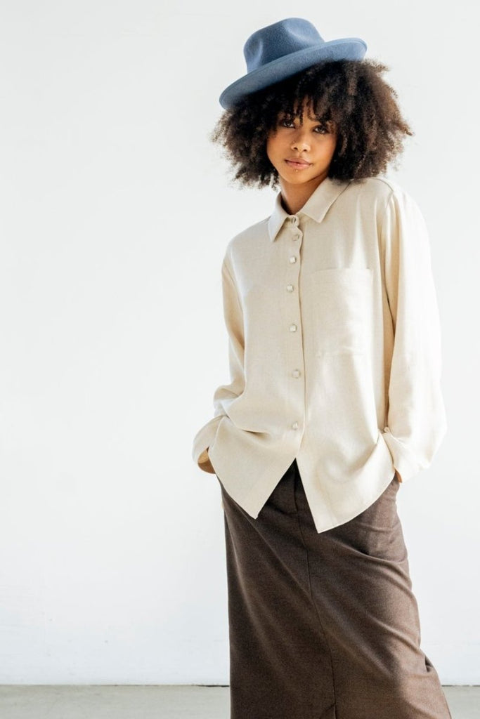 Bodybag Douglas Shirt (Natural) - Victoire BoutiqueBodybagTops Ottawa Boutique Shopping Clothing