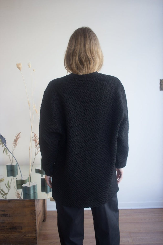 Bodybag Highland Crewneck - Sand or Black (In - Store) - Victoire BoutiqueBodybagknits Ottawa Boutique Shopping Clothing