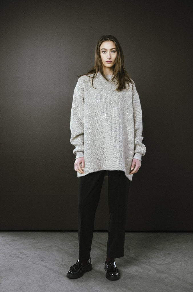 Bodybag Highland Crewneck - Sand or Black (In - Store) - Victoire BoutiqueBodybagknits Ottawa Boutique Shopping Clothing