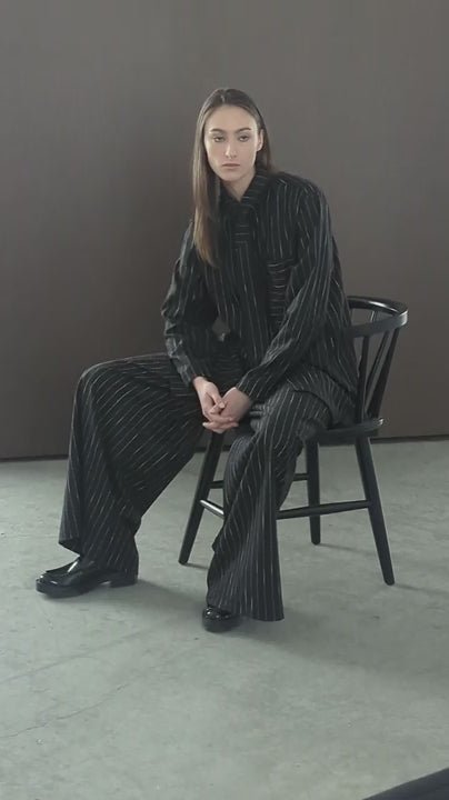 Bodybag Nancy Trousers (Pinstripe) - Victoire BoutiqueBodybagBottoms Ottawa Boutique Shopping Clothing