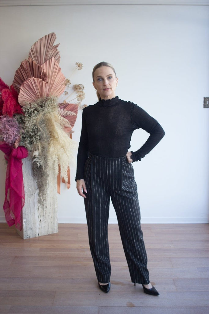 Bodybag Regent Trousers (Pinstripe) - Victoire BoutiqueBodybagBottoms Ottawa Boutique Shopping Clothing