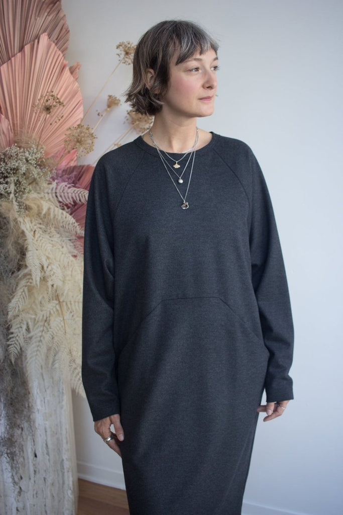 Bodybag Skye Dress - Charcoal or Sand (Online Exclusive) - Victoire BoutiqueBodybagDresses Ottawa Boutique Shopping Clothing