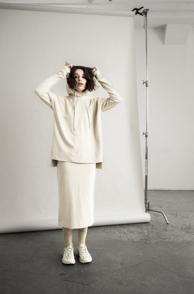 Bodybag Skye Hoodie - Sand or Charcoal (In - Store) - Victoire BoutiqueBodybagTops Ottawa Boutique Shopping Clothing