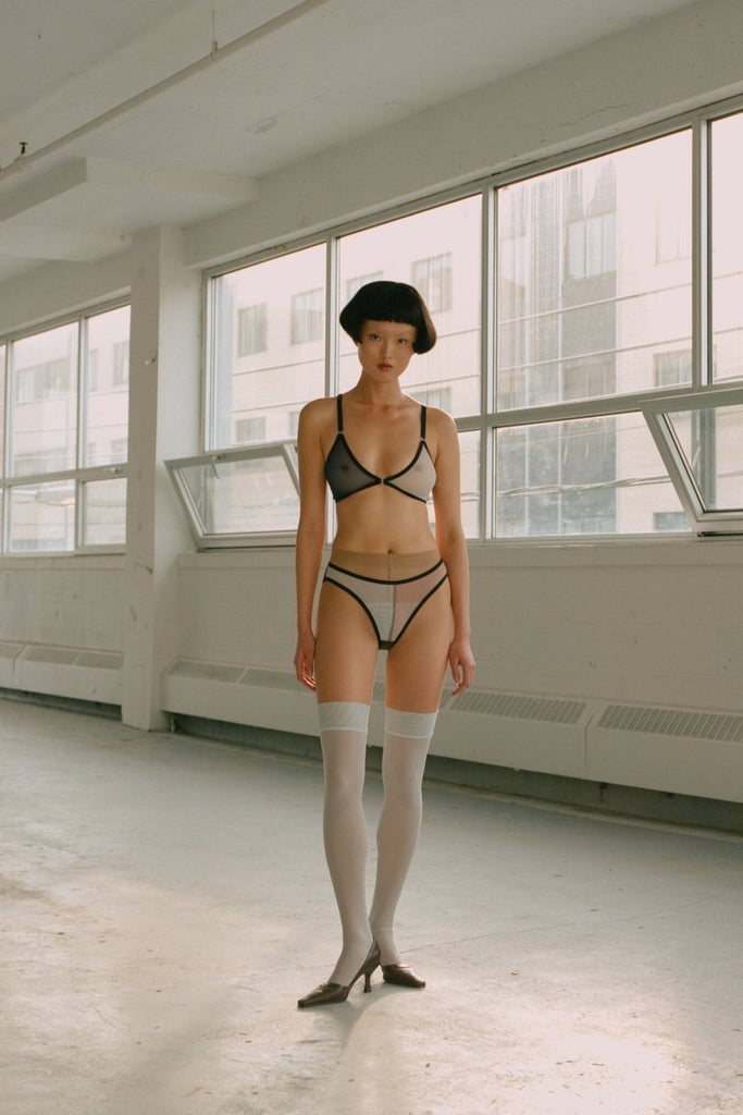 Bully Boy Lexi Panties - Navy/Blue/Brown Mesh (In - Store) - Victoire BoutiqueBully BoyLingerie Ottawa Boutique Shopping Clothing