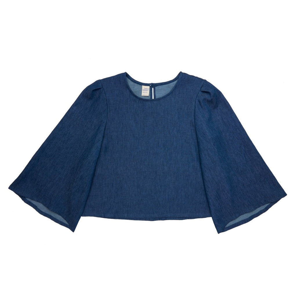 Central Standard Bell Sleeve Top (Denim) - Victoire BoutiqueCentral StandardDresses Ottawa Boutique Shopping Clothing