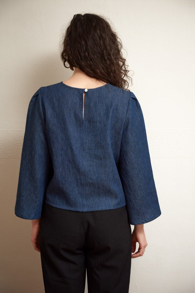 Central Standard Bell Sleeve Top (Denim) - Victoire BoutiqueCentral StandardDresses Ottawa Boutique Shopping Clothing