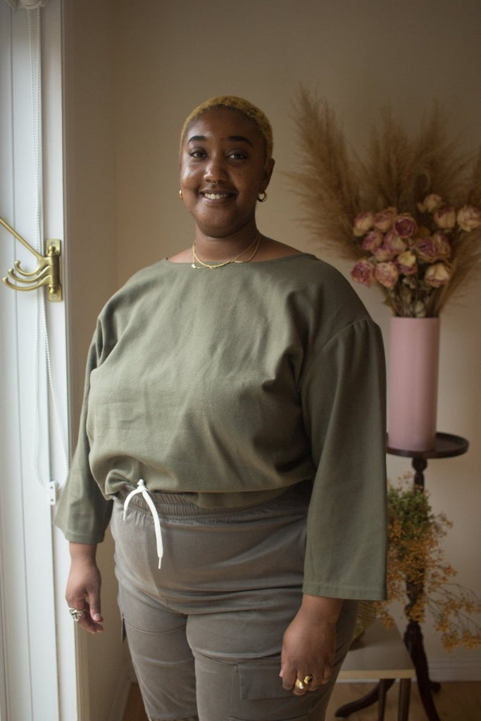 Central Standard Boxy Pullover (Olive) - Victoire BoutiqueCentral StandardTops Ottawa Boutique Shopping Clothing