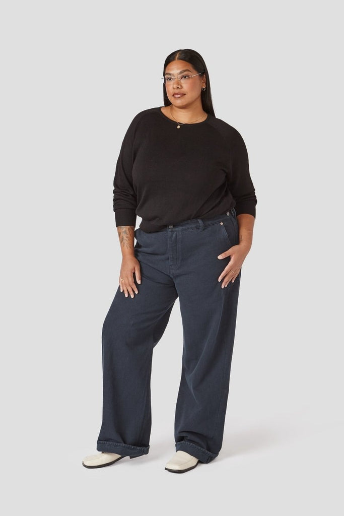 Decade Studio Archie Pants - Indigo or Shiitake (Online Exclusive) - Victoire BoutiqueDecadeBottoms Ottawa Boutique Shopping Clothing