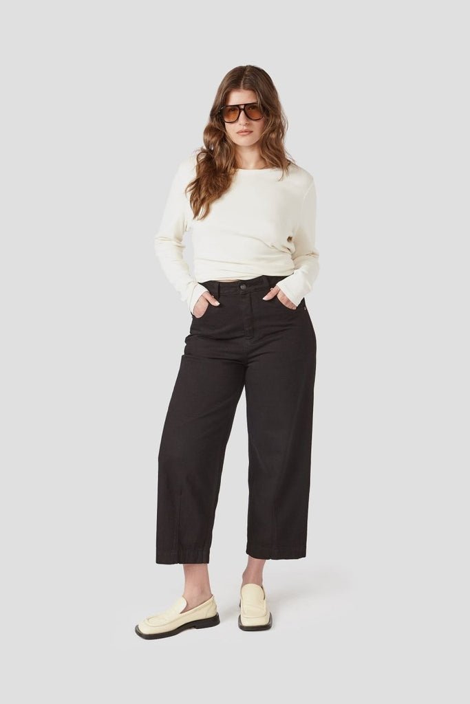 Decade Studio Kit Trouser - Black Rinse or Luz (Online Exclusive) - Victoire BoutiqueDecadeBottoms Ottawa Boutique Shopping Clothing