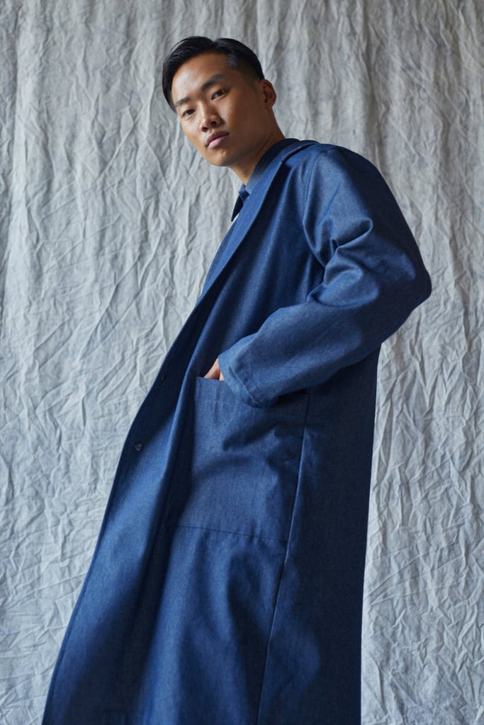 Devlyn van Loon Overcoat (Organic Denim) - Victoire BoutiqueDevlyn Van LoonOuterwear Ottawa Boutique Shopping Clothing