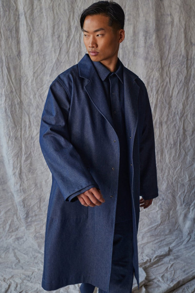 Devlyn van Loon Overcoat (Organic Denim) - Victoire BoutiqueDevlyn Van LoonOuterwear Ottawa Boutique Shopping Clothing