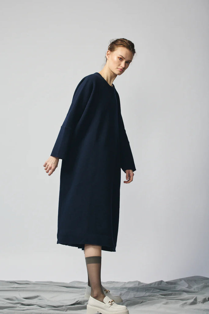 Devlyn van Loon Pullover Sweatshirt Dress (Navy Wool) - Victoire BoutiqueDevlyn Van LoonDresses Ottawa Boutique Shopping Clothing