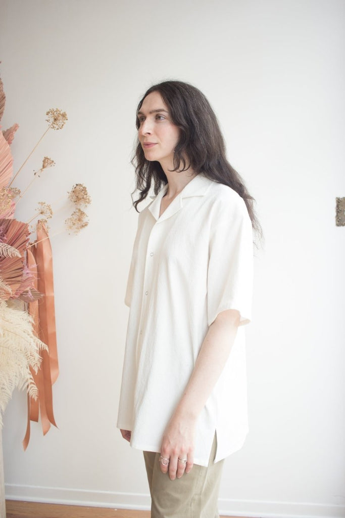 Devlyn van Loon Slim Camp Collar Shirt (Parchment) - Victoire BoutiqueDevlyn Van Loontops Ottawa Boutique Shopping Clothing