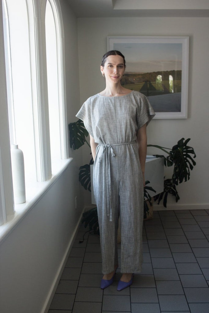 Devlyn van Loon Tie Back Jumpsuit (Oyster) - Victoire BoutiqueDevlyn Van LoonJumpsuits Ottawa Boutique Shopping Clothing