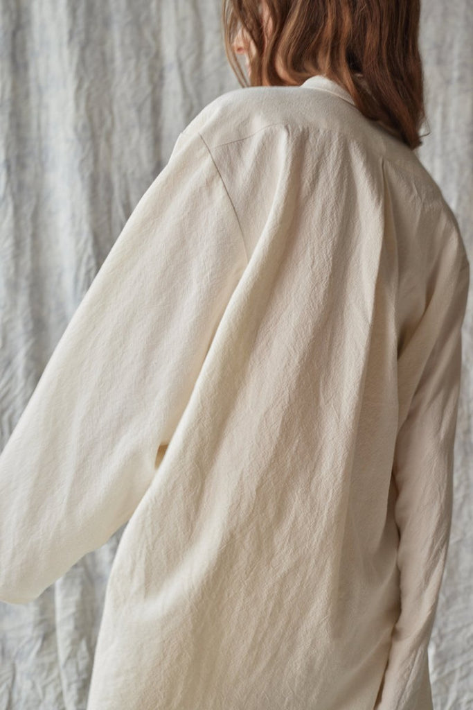 Devlyn van Loon Unisex Snap Shirt (Parchment) - Victoire BoutiqueDevlyn Van LoonTops Ottawa Boutique Shopping Clothing