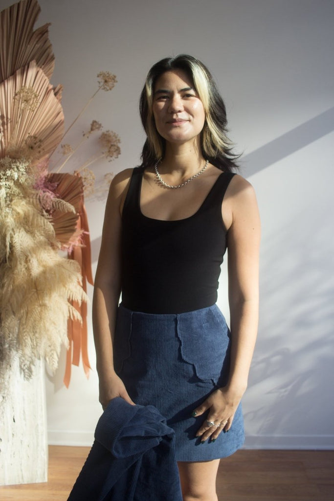 DorsaLi Cordelia Skirt (Denim Blue) - Victoire BoutiqueDorsaLiSkirts Ottawa Boutique Shopping Clothing